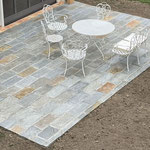 Terrasse en dalles de quartzite luzerne