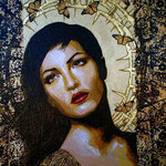 Joan of Arch ©2009, Acrylic on Canvas, Dimensions 20" w x 20" h, Private Collector