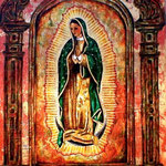 Guadalupe Madonna ©2011, Acrylic on Canvas, Dimensions 16" w x 20" h, Private Collector