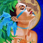 Moon Goddess ©2023 Dimensions: 11" w x 14" h Acrylic on canvas