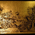 Art Deco Mural 2008, Acrylic and Gold Leaf on Canvas, Dimensions 168" w x 96" h,  Downtown Los Angeles California USA