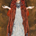 Beata maria Virgo Perdolens, "Our Lady of Sorrows" ©2014, Acrylic on Canvas, Dimensions 36" w x 60" h