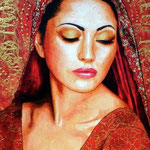 Red Madonna ©2012, Acrylic on Canvas, Dimensions 12" w x 16" h, Private Collector