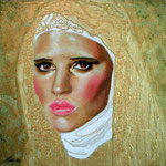 Mary ©2010, Acrylic on Canvas, Dimensions 10" w x 10" h, Private Collector