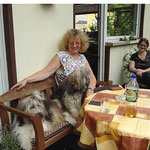 Angelika, Milka und Percy, im Hintergrund Natascha