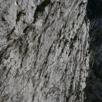 Blick vom Gipfel in die Routen 'Sommernachtstraum' und 'Seeblick' 