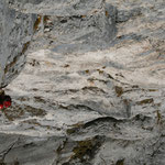 Nach der Höhle in der vorletzten Seillänge (V)