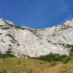 Übersicht:rot 'Via CJD'; orange: Strada del Sole