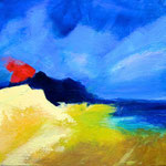 Drapeau Rouge 20X20 cm acrylique