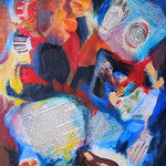 "Un port retentissant où mon âme peut boire" -Collage Acrylique, format 4