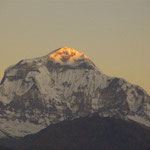 Annapurna in den Sonnenstrahlen