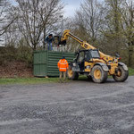 Aufstellen des Containers