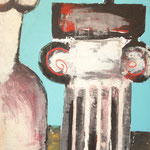 "Antike Landschaft" II . 1999 . Werk No.47 . Oel auf Leinwand . 154x105