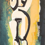 "stehende Ingres" . 1995 . Werk No.9 . Oel auf Leinwand . 140x80