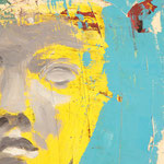DETAIL von "Stehende + Tür" . 1998 . Werk No.33 . Oel auf Leinwand . 150x100
