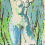 "Nymphe IV" . 2003 . Werk No.66 . Oel auf Leinwand . 155x75