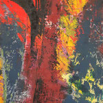 "Roter Baum" . 1999 . Werk No.73 . Oel auf Leinwand . 140x80
