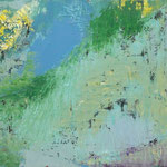 "Grün über dem Wasser" . 2011 . Werk No.85 . Oel auf Leinwand . 70x150
