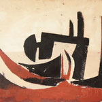 "Profil liegend" . 1997 . Werk No.22 . Oel auf Leinwand . 90x72