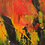 DETAIL von "Haus, Baum, Weg" . 1999 . Werk No.78 . Oel auf Leinwand . 140x80