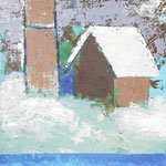 "Grün über dem Wasser II" . 2011 . Werk No.86 . Oel auf Leinwand 