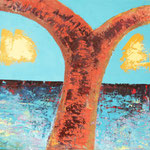 "Roter Baum" . 2011 . Werk No.93 . Oel auf Leinwand . 47x48