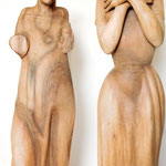 "Gabriel" / Verkündigungsgruppe . 1984 / 86 . Nussbaum . 137cm
