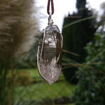 Rauchquarz hell, Val Bedretto, Schweiz, auf Sterlingsilber, 54 x 14 x 17mm, 17,7g       €56    Art.Nr.: 25050019