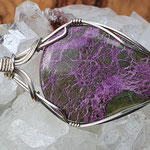 Stichtit auf Sterlingsilber, 62 x 30 x 5mm     €82