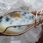 Dendritenopal,  Türkei, auf 14K Rose Goldfilled Draht, 62 x 21 x 11mm   €68