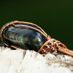 Velvet Obsidian, Kupfer patiniert & poliert, 45 x 19 x 10mm     €80