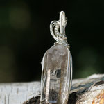 Rauchquarz auf Sterlingsilber, mit Silberperlen, 83 x 25 x 16mm     €154    Art.Nr.: 25050001