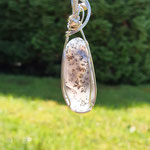 Dendritenchalcedon auf Sterlingsilber mit Silberrauten, 59 x 17 x 9mm     €90