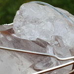 Bergkristallspitze auf Sterlingsilber, Selbstheiler, 68 x 43 x 35mm, 52gr.     €108     Art.Nr.: 25050015