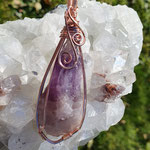 Naturamethyst aus dem Erzgebirge auf Kupfer, rose, anlaufgeschützt, 79 x 23 x 20mm,     €54