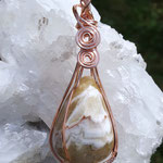 Prasiolith, Afrika, Amethyst gebrannt,  auf Kupfer, rosé, anlaufgeschützt, 75 x 26 x 16mm,     €40