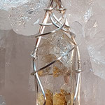 Bergkristall mit Limonit (Golden Healer) auf Silber, 63 x 17 x 14mm     €65     Art.Nr.: 25050017