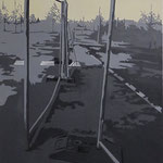 zwischenraumzwischenzeit#3, 123 cm x 110 cm, Acryl/Tempera/LW, 2015