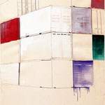 continere#1, 130 x 80 cm, Graphit, Öl, LW, 2020