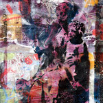 Madonna auf San Servolo, 83 cm x 117 cm, Acryl und Aerosol auf Plakat; Foto: Gunter Hahn