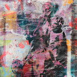 Madonna, 83 cm x 117 cm, Acryl und Aerosol auf Plakat, 83 cm x 117 cm, Acryl und Aerosol auf Plakat