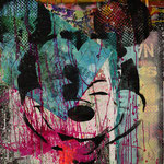 Mickey, 83 cm x 117 cm, Acryl und Aerosol auf Plakat; Foto: Gunter Hahn