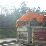 no caminho para Ciudad de El Alto - 'transporte de trabalhadores'