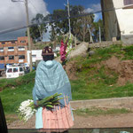 "Chola" vendedora de flores 