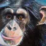 Affe - Öl auf Leinwand