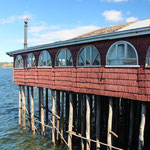 Pfahlbauten in Castro auf der Insel Chiloé