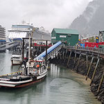 Alaska's Hauptstadt Juneau, leider bei strömendem Regen