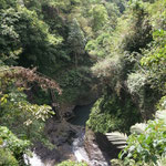 Standing above the waterfall