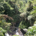 Standing above the waterfall