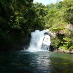 waterfall at a (very) cool pool